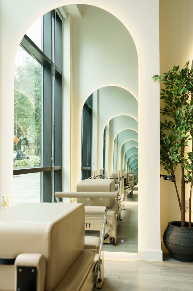 The arched reformer studio at Studio HALO