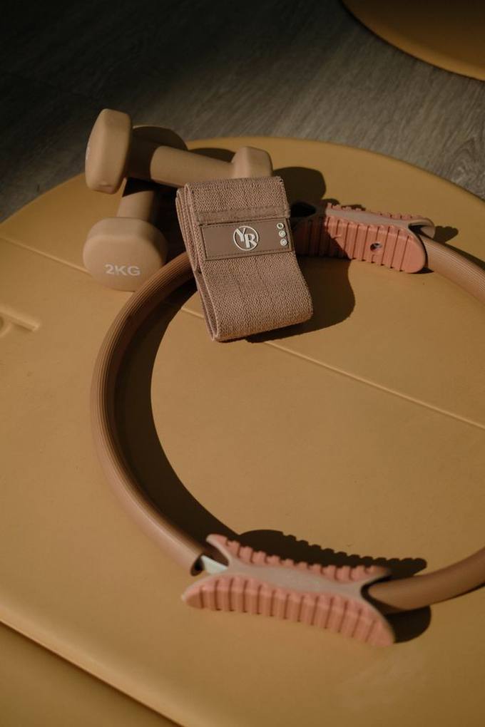 Pilates ring, weights and band